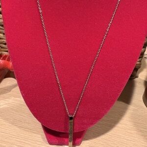 Elegant Silver Necklace with message